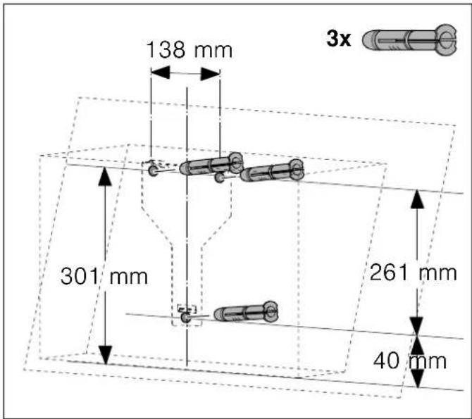 138 mm 301 mm 261 mm 40 mm 3x