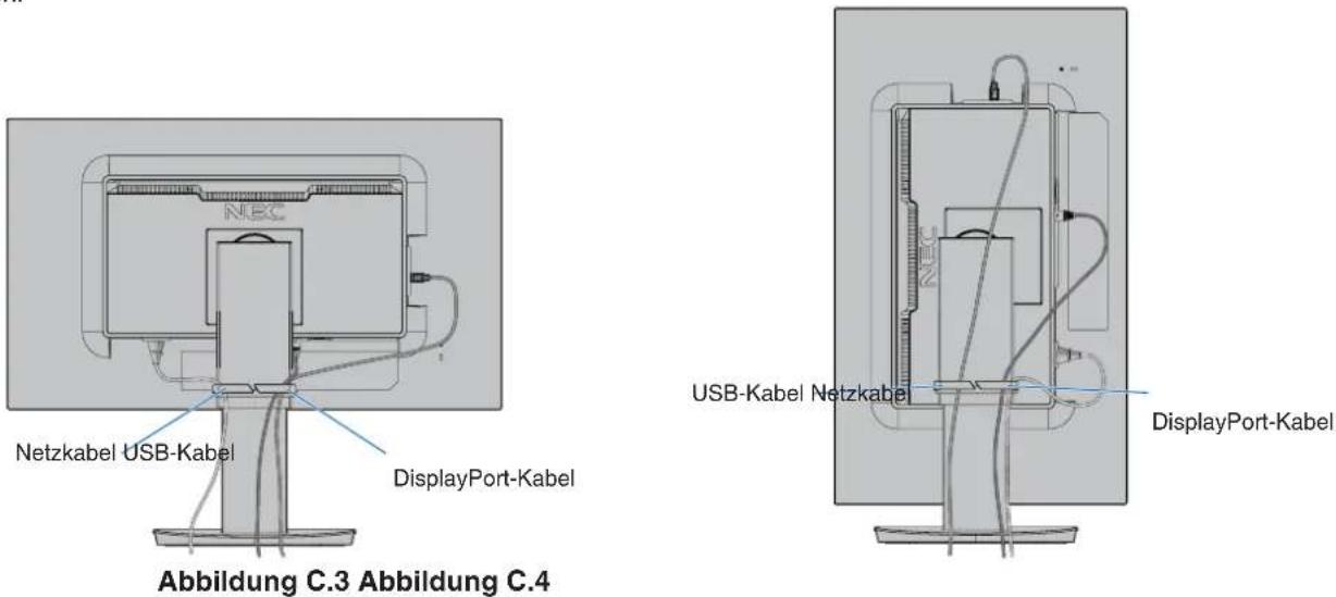 Netzkabel USB-Kabel DisplayPort-Kabel Abbildung C.3 Abbildung C.4 USB-Kabel Netzkabel DisplayPort-Kabel