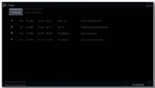 LOEWE Bild 4 - Calling the timer menu - 5