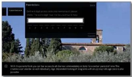 LOEWE Bild 4 - Call Parental lock menu - 3