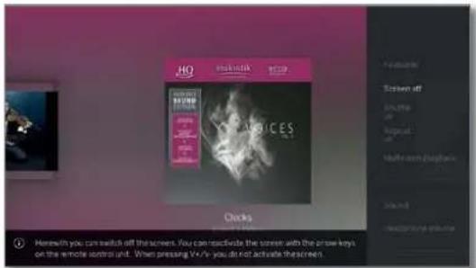 LOEWE Bild 4 - Switching the screen ON/OFF - 3