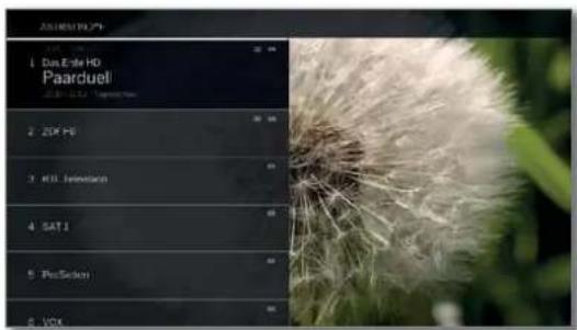 LOEWE Bild 4 - Selecting a channel out of the channel list - 2