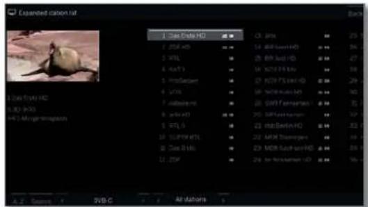 LOEWE Bild 4 - Selecting channels by means of the expanded channel list - 2