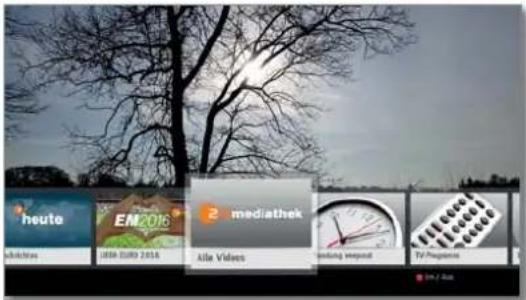 LOEWE Bild 4 - Opening an HbbTV application - 1