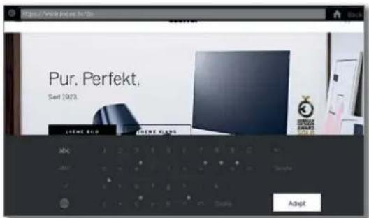 LOEWE Bild 4 - Entering a URL (Internet address) - 2