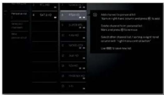 LOEWE Bild 4 - Create / edit New personal list - 3