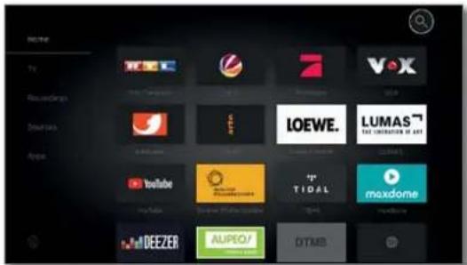 LOEWE Bild 4 - Home view - EPG search - 1