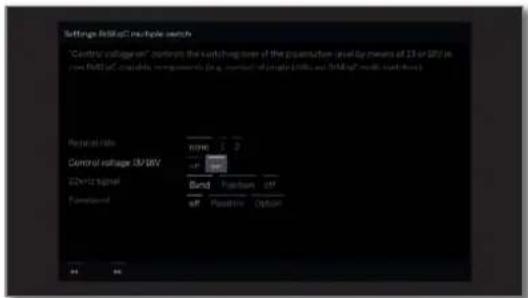 LOEWE Bild 4 - Setting options for the satellite system (max. 4 satellites on DiSEqC multiswitch): - 7