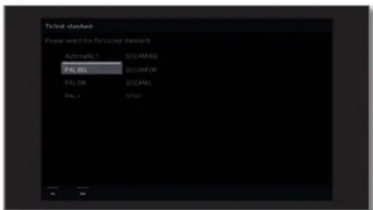 LOEWE Bild 4 - Setting options for reception via Cable analog: - 1