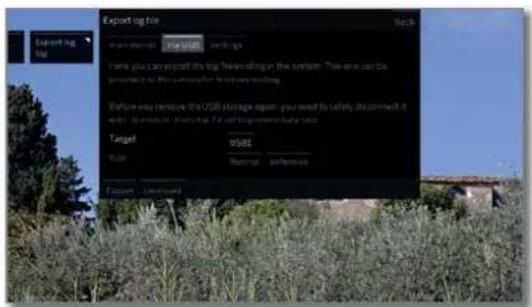 LOEWE Bild 4 - Call export of the log file - 5