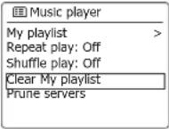 Audisse Netbox - Clearing the playlist - 1