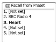 Audisse Netbox - Recalling a preset in DAB and FM modes - 3