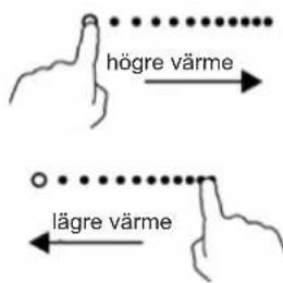 högre värme lägre värme