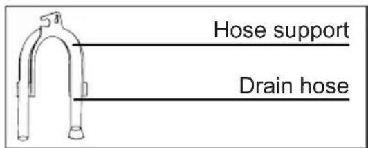 Hose support Drain hose