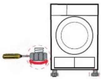Elvita CTT3801V - Levelling the dryer - 1