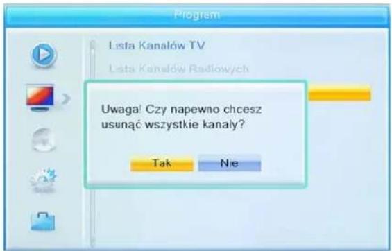 Cabletech URZ0323 - Kasowanie wszystkich kanałów - 1
