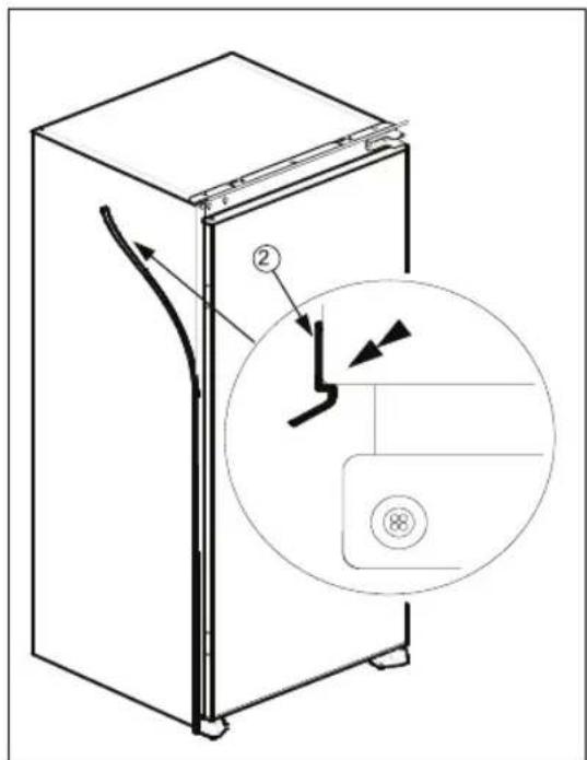 BAUKNECHT KRIE 500 A++ - Installation instructions and door reversibility for versions with Rail hinges - 5