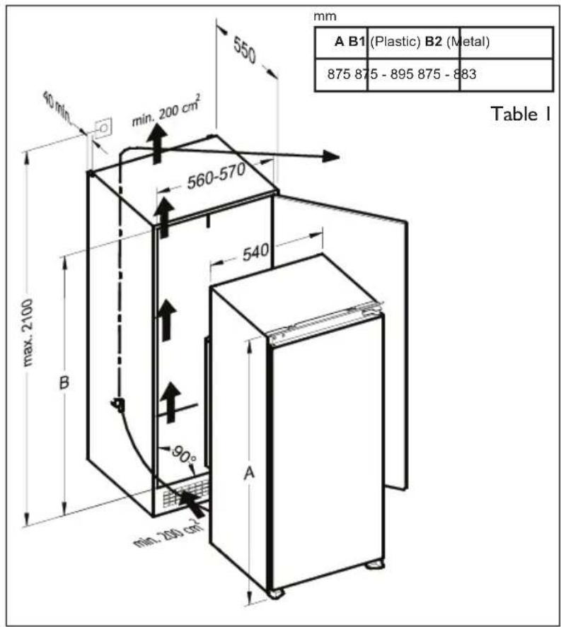 BAUKNECHT KRIE 500 A++ - Installation instructions and door reversibility for versions with Rail hinges - 2