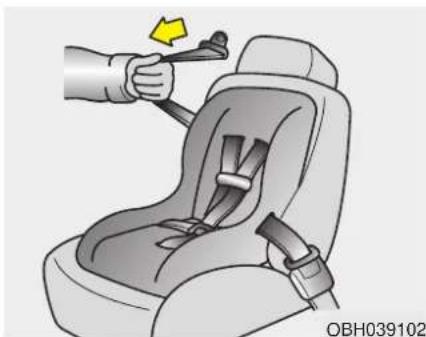 HYUNDAI Sonata Turbo (2011) - WARNING - Child seat installation - 3