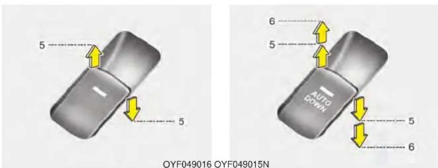 5 6 5 AUTO DOWN 5 6 OYF049016 OYF049015N