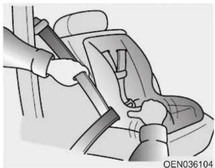 HYUNDAI Sonata Turbo (2011) - WARNING - Child seat installation - 5