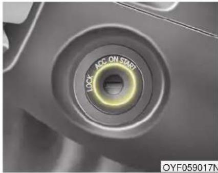 LOCK ACC ON START OYF059017N