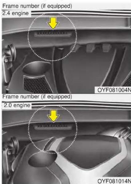 HYUNDAI Sonata Turbo (2011) - VEHICLE IDENTIFICATION NUMBER (VIN) - 1