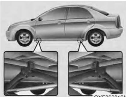 HYUNDAI Sonata Turbo (2011) - WARNING - Changing a tire - 2
