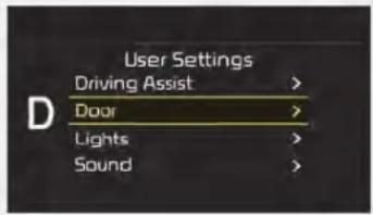 KIA Soul (2019) - User Settings Mode Description - 1