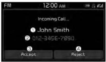 KIA Soul (2019) - Accepting/rejecting phone calls - 1