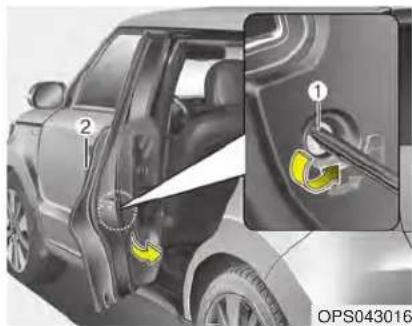 KIA Soul (2019) - Child-protector rear door lock - 1