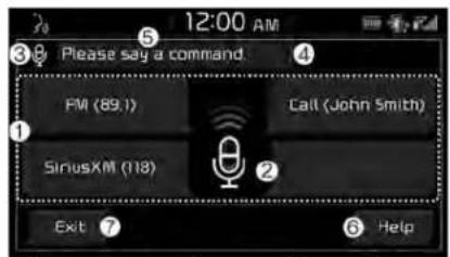 KIA Soul (2019) - Guide to the voice recognition screen - 1