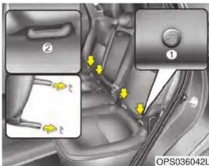 KIA Soul (2019) - WARNING - LATCH Lower Anchors - 1