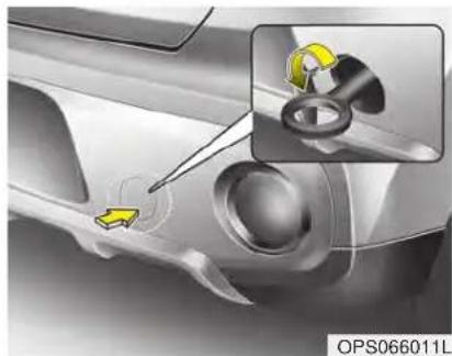 KIA Soul (2019) - Removable towing hook (front) (if equipped) - 2