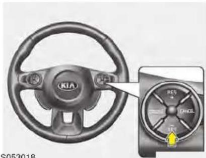 KIA Soul (2019) - To decrease the cruising speed: - 1