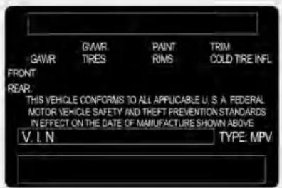 KIA Soul (2019) - Certification label - 1
