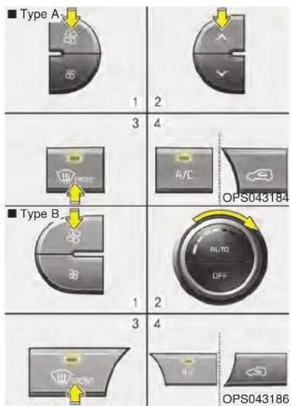 KIA Soul (2019) - To defrost outside windshield - 1