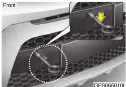 KIA Soul (2019) - Removable towing hook (front) (if equipped) - 3