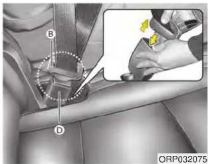 KIA Soul (2019) - WARNING - Rear center seat belt - 2
