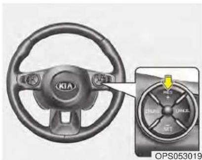 KIA Soul (2019) - To resume cruising speed at more than approximately 20 mph (30 km/h): - 1