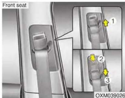 KIA Soul (2019) - To fasten your seat belt: - 1