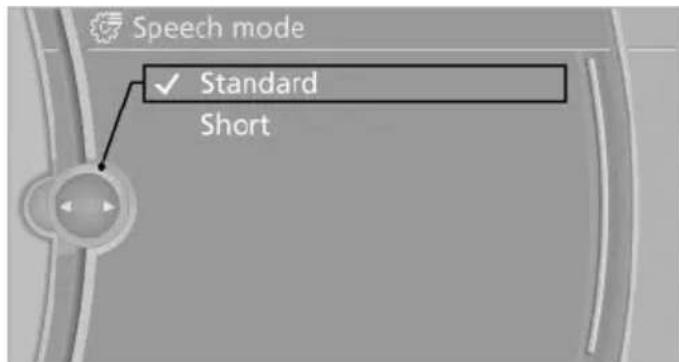 BMW 335i (2014) - Setting the voice dialog - 1