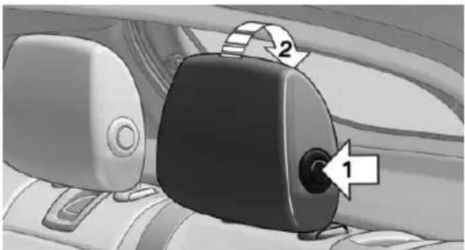 BMW 335i (2014) - Folding down head restraints - 2