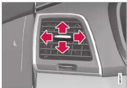 VOLVO XC90 T8 (2019) - Opening, closing and directing air vents - 2
