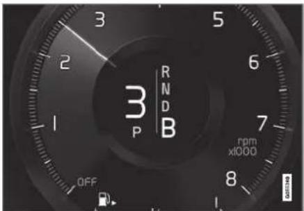 3 2 1 P R N D B 7 OFF 8 rpm x1000