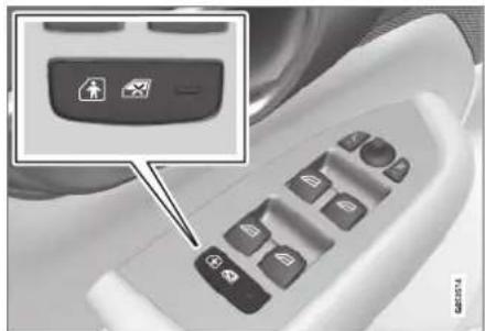 VOLVO XC90 T8 (2019) - Activating and deactivating electric child safety locks\* - 1