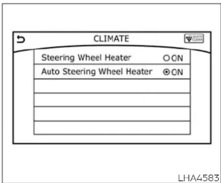 INFINITI QX50 (2019) - HEATER AND AIR CONDITIONER SETTINGS - 1