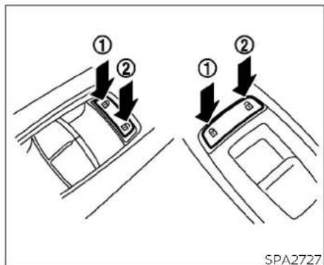 INFINITI QX50 (2019) - LOCKING WITH INSIDE LOCK KNOB TYPE A (if so equipped) - 2