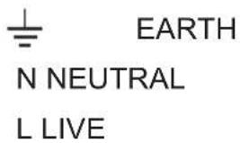 ± EARTH N NEUTRAL L LIVE