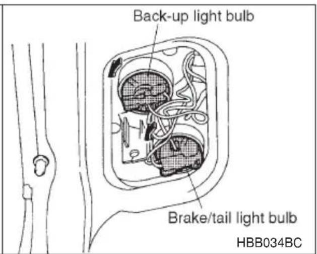 Back-up light bulb Brake/tail light bulb HBB034BC